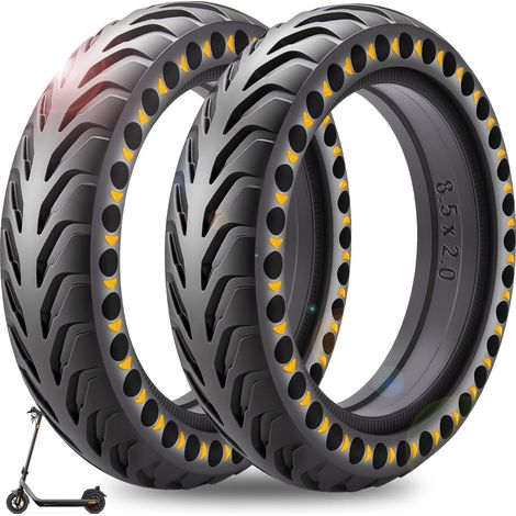 2PCS 8.5x2 Pneus Trotinette Electrique, 50/75-6.1 Pneu Plein (1/5)