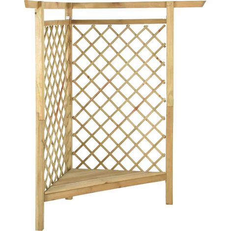 Maison Exclusive - Pergola d'angle avec banc 166x81x174 cm Bois de pin imprégné (1/5)