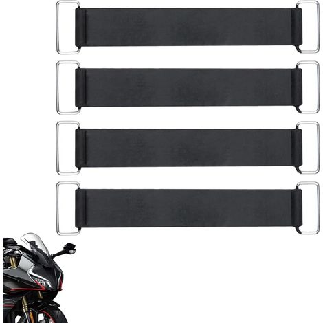 4 bandas elásticas de goma para batería, aptas para la mayoría de motocicletas, correas para remolque de motocicleta, 17,5 x 2,5 cm