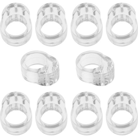 10 Pieces Door Handle Protector - Silicone Door Stopper - PVC Door Stopper - Non-toxic Transparent Door Stopper - Wall Protector - Window Stopper (Single Ring) YMYNY (1/4)