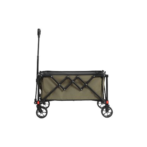 Folding Wagon Carts,Folding Wagon Cart with All Terrain Wheels,Heavy Duty Garden Carts with Adjustable Handle,Outdoor Utility Wagon for Camping Shopping Sports Fishing (army green)