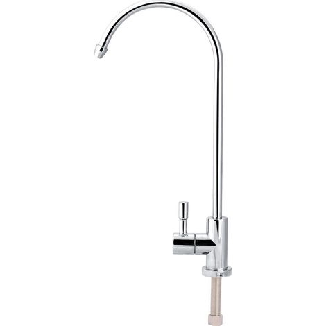 Jeffergarden 1/4 '' alliage de zinc robinet d'évier de cuisine robinet Chrome osmose inverse RO filtre à eau potable (1/5)
