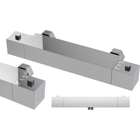 Mitigeur Thermostatique Douche Argenté Robinet Salle de Bain Granitan Tugela - 1 Pièce (1/5)