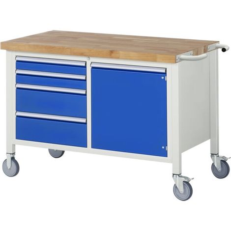Etabli mobile brut Modèle 8470 LxPxH 1250x700x880mm (1/5)