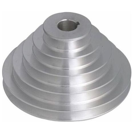 Aiperq – Poulie en aluminium à 5 plis – Diamètre intérieur 19 mm – Diamètres extérieurs 54-150 mm – Pour courroies trapézoïdales type A (1/4)
