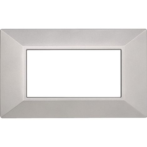 ETTROIT AN90406 4P Pyramidenplatte Moon Series, Farbe Silber, kompatibel mit Bticino Axolute