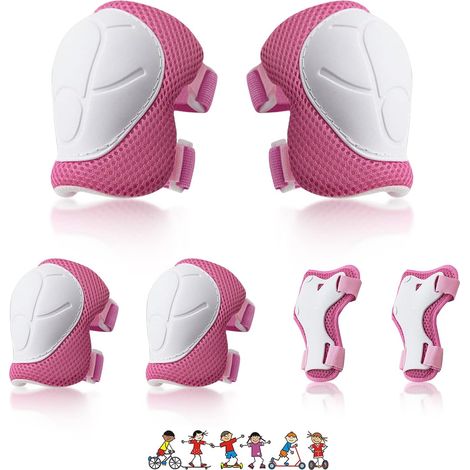 1 Set Equipement de protection,genouillères,coudières,protège-poignets,réglable,enfant,skateboard,roller,scooter,vélo (1/5)