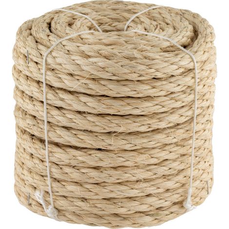 Cuerda Sisal Cableada 12mm 15m  Cuerda de Yute Embalaje Decoracion Jardineria Fotos Regalos Manualidades (1/5)