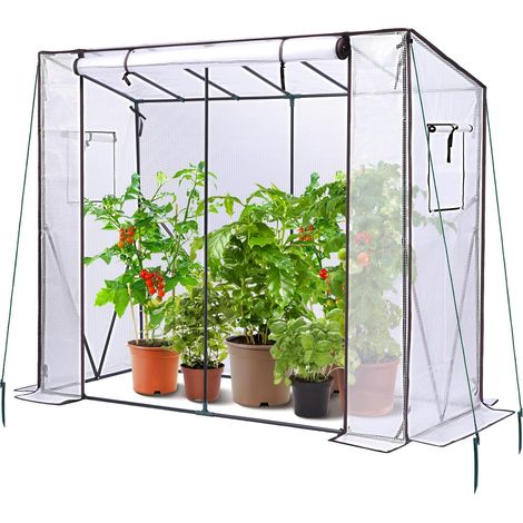 1 Serre De Jardin, Structure En Tubes 16mm, Film PE 130g/m², Avec Porte Et Fenêtres, Pour Légumes Et Fleurs (1/5)
