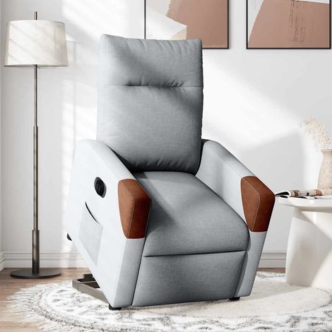 Maison Exclusive - Relaxsessel mit Aufstehhilfe Elektrisch Hellgr