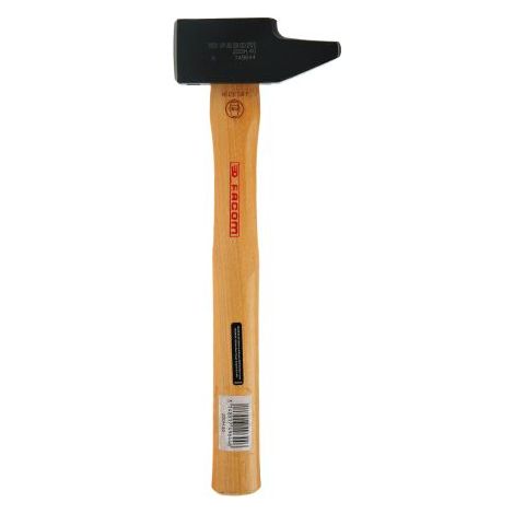Facom – Marteau d'ingénieur 1kg – Tête en acier au carbone – Manche en hickory – Longueur 330mm pour mécanique