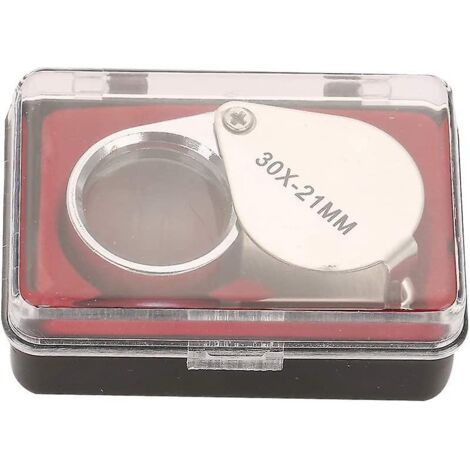 BUNTHAUS Loupe à bijoux, loupe de poche pliable pour bijoux, pierres précieuses, lecture, timbres, pièces de monnaie, montres, loisirs et modèles anciens (1/5)