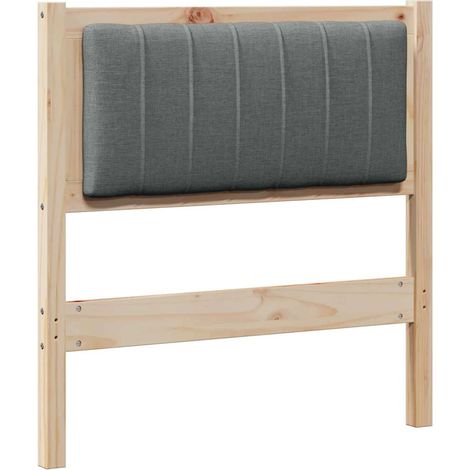 Gepolstertes Kopfteil Braun 80 cm Massives Kiefernholz vidaXL