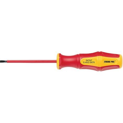 Schraubendreher Strend Pro CX547A, VDE 1.0x5.5x125 mm, Schlitz, Elektriker