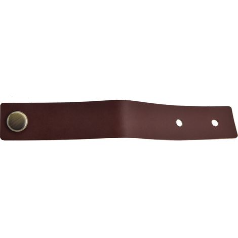 Poignée de valise en similicuir, moderne, à un trou, dissimulée, pour porte de placard, marron foncé (1/5)