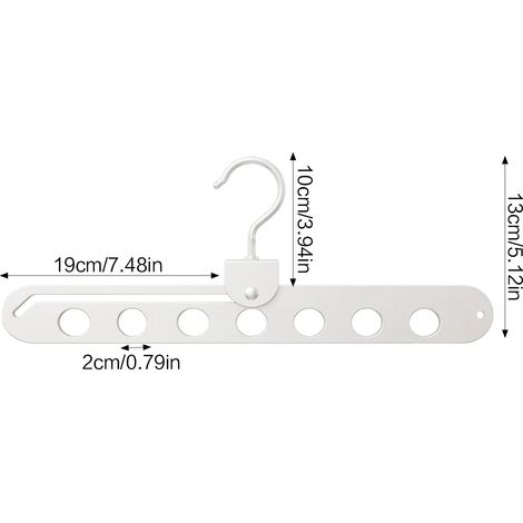 (Nouveau 6) Étagère de rangement pour vêtements, organisateur de cintres pliable et rotatif en métal, crochet de rangement gain de place pour armoire (1/5)