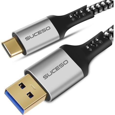 Câble USB Type C vers USB 3.1 Gen2 0,5m 10 Gbps USB A vers C Android Auto Câble USB vers USB-C Charge Rapide Compatible pour iPhone 15 Pro Max Galaxy S24 S23 S22 S21 Pixel 8 PS5 Externe SSD etc (1/5)