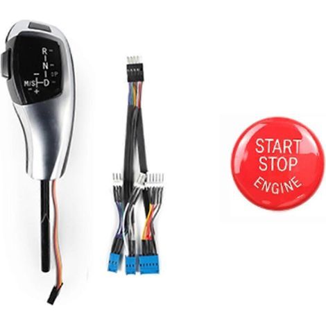 LED pommeau de levier de vitesse avec interrupteur de démarrage moteur couvercle de bouton pour conduite à gauche (1/5)