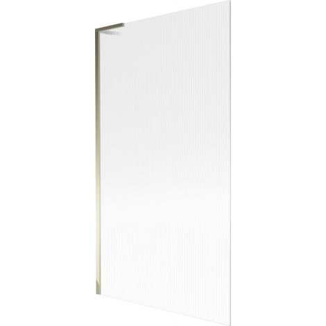 Mexen Next L Badewannenabtrennung 1-flügelig 100 x 150 cm, Streifen, Gold - 895-100-000-03-09-50 (1/5)