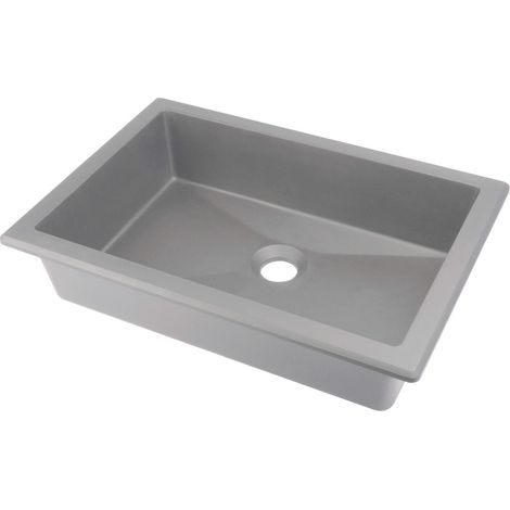 Lavabo in granito da incasso colore grigio metallizzato 50x35 cm - Sofyro