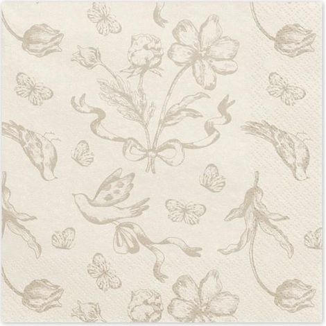 Servilletas de flores 33x33cm 12 unidades