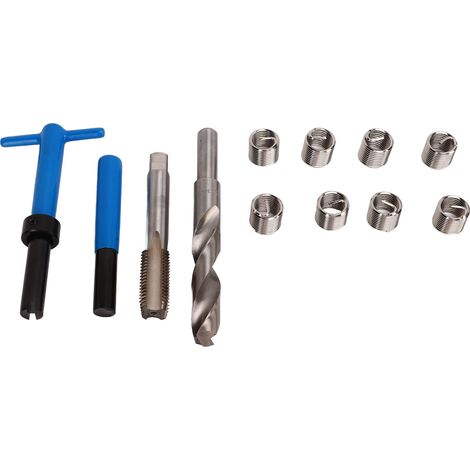 Kit de réparation de filetage en acier rapide M16x2 avec boîte de rangement, outil de refiletage automobile pour restaurer les filets usés (1/5)