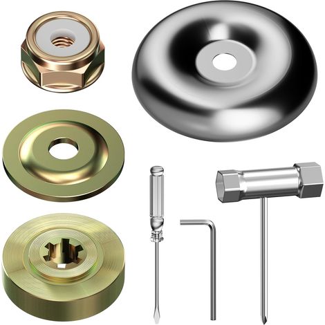 7 Stück Freischneider Ersatzteil Unkrautbürste Zubehör für Motorsense, Universal Freischneider Adapter, Ersatzteile für Motorsense Rasenmäher Ersatzteile, Rasentrimmer Messer Blade Adapter Kit (1/5)