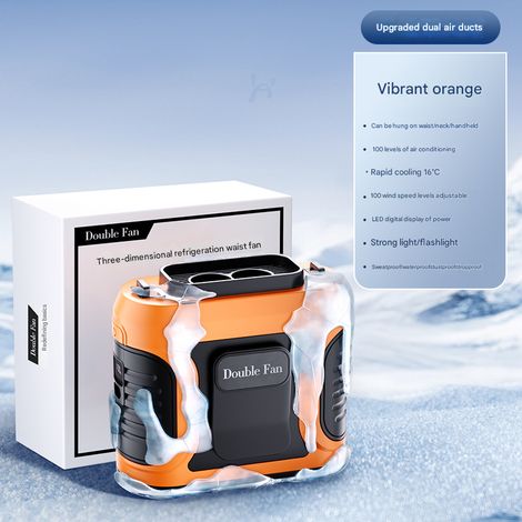 Ventilateur de taille portable, ventilateur pouvant être porté sur une chemise ou une ceinture, léger, rechargeable, pour les activités de plein air (1/5)
