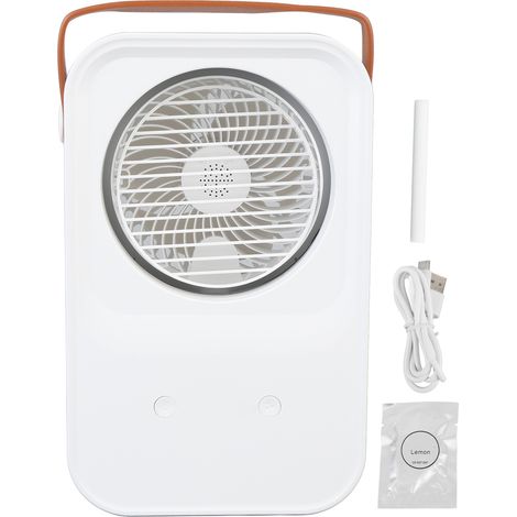 Portable Air Cooling Fan Digital Display Mini Air Cooler Fan Adjustable Wind Speed for Home Office (1/4)