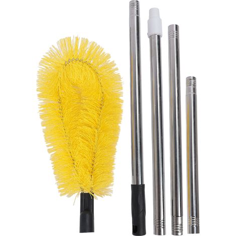 Brosse à gouttières - Acier inoxydable + Nylon - Tige extensible réglable - Nettoyage sécurisé sans échelle depuis le sol (1/4)