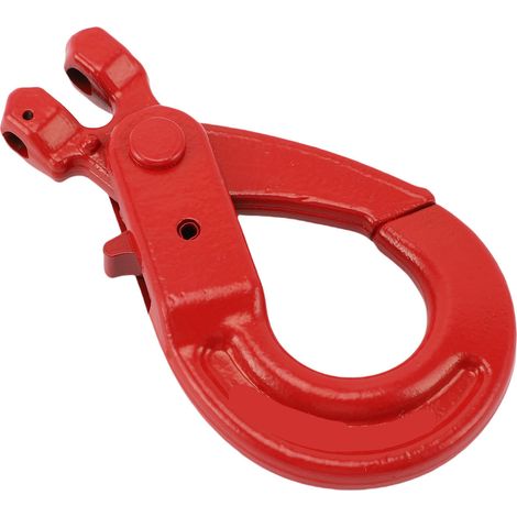 Crochet de sécurité à chape coulissant 2T en acier allié G80 pour chaîne de levage, transport et manutention d'équipements portuaires et industriels (1/5)