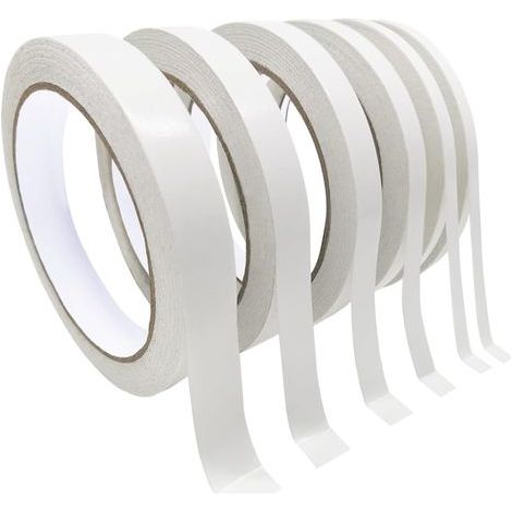 Ruban adhésif double face pour loisirs créatifs, 6 rouleaux de tailles variées pour arts, photographie, boîtes cadeaux, scrapbooking, fabrication de cartes, support papier.(50M) (1/5)