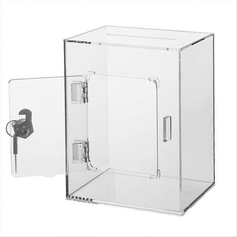 Tirelire transparente avec serrure, tirelire en acrylique avec clé pour adultes et enfants, boîte à économies réutilisable pour anniversaire (1/5)