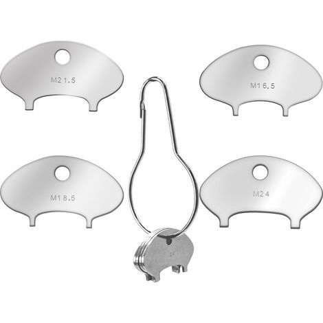 JSSEVN-Faucet Aerator Wrench - 4 pièces Metal Service Toolkit, Strong Multisize Logement Extractor Device (1/5)