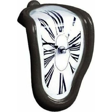 Horloge à quartz Salvador Dali à chiffres arabes, silencieuse, idéale pour étagère ou bureau (1/2)