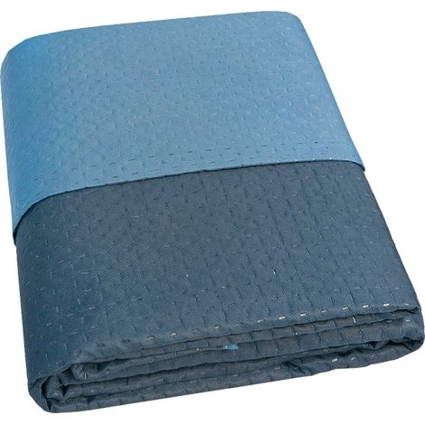 Trapuntino Copriletto Double Face Mezza Stagione Coperta Trapunta Leggera Blu - 1 Piazza e 1/2 200x255