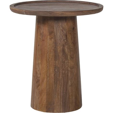 Table d'appoint ronde en bois massif collection JAKARTA - Style ethnique et design - Diamètre 45cm