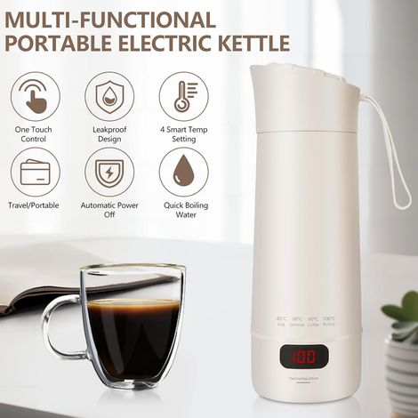 Mini Portable Electric Travel Kettle 400ml, Portable Electric