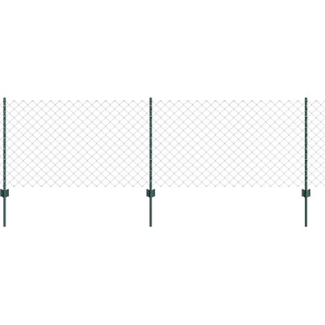 Maison Exclusive - Kettenzaun mit Pfosten 10 x 0,8 m (B x H)