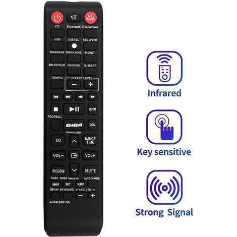 Ersatzfernbedienung AH59-02613A für MX-HS6000, MX-HS7000, MX-HS8500, MX-HS9000, MX-HS High-End-HiFi-Komponenten, schwarz. (1/4)