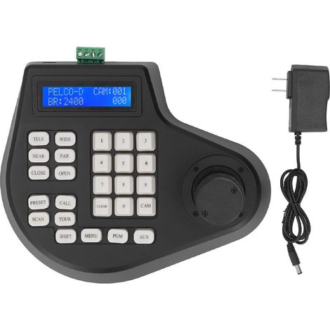 Contrôleur caméra PTZ clavier 2D pour caméra dôme coaxiale RS485 prise américaine 100‑240V (1/5)