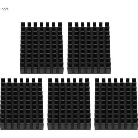 5 dissipateurs thermiques en aluminium P40830-B, ailettes de refroidissement 40x8x30mm pour CPU et puces électroniques (1/5)