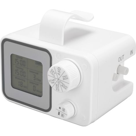 Système d'arrosage automatique avec écran LCD et minuterie, kit d'irrigation pour jardin, balcon, bureau et serre. (1/5)