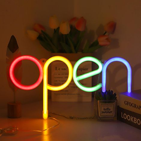 1x lettre lumineuse à led, alimentée par piles aa, design mural et posable, pour décoration bar, mariage, fête et intérieur (1/5)