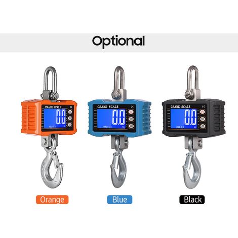 Eosnow Digitale Hangskala 1000 kg/ 2204 lbs tragbare Hochleistungskran -LCD -Hintergrundbeleuchtung Industrial Hook Scales Einheit Änderung/ Daten Halten/ Tara/ Null für den Bau des Bauwesens Marktfis (1/5)