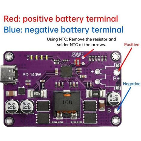 Module De Charge - PD3.1 140 W - Pour Batteries Li-Ion 6S - USB Type-C - 1 Pièce (1/5)