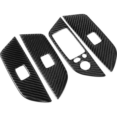 4 pièces de garniture de panneau de lève-vitre de voiture, bande décorative en fibre de carbone, compatible avec X1/E84 2011‑2015 (1/5)