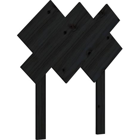 Maison Exclusive - Tête de lit Noir 72,5x3x81 cm Bois massif de pin (1/5)
