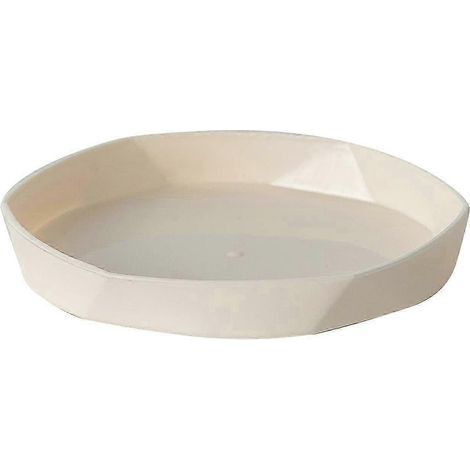 Soucoupe robuste et durable pour pots de fleurs, en plastique épais, multicolore, pour jardin - Ivoire (1/5)