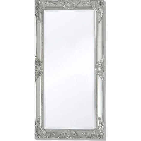 Miroir mural-Miroir Suspendu style baroque 100x50 cm Argenté 279258 (1/5)